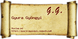 Gyura Gyöngyi névjegykártya